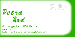 petra mod business card